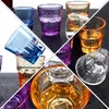 Wine Glasses 4 Pcs Acrylic Octagonal Cup Whisky Cups Whiskey Beer Mug Transparent Coffee Mugs S