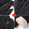 Calças masculinas inverno lambswool quente engrossar sweatpants homens moda corredores à prova de água casual mais lã calças oversize 8xl