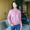 女性用の女性用革は女性のための本物のショートダウンコート本物のシープスキンジャケットOneck Pink Puffer JacketファッションベストFEMME SGG1060
