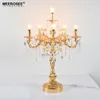 French Vintage Crystal Table lamp Luxury Bronze Color Desk Indoor Home lighting fixture E14 bulbs for Living room Bedroom Hotel table light