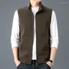 Gilet da uomo Gilet primaverile e autunnale Moda Casual Colletto con zip Giacca senza maniche Giacca sportiva Gilet sportivo