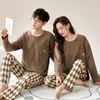 Männer Nachtwäsche 2023 Baumwolle Homewear Frauen Und Männer Passende Pyjamas Set Cartoon Nette Pijamas Paare Loungewear Mujer Hombre