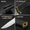 SWISS TECH Fixed Blade Knife Survival with Sheath Strong Single Edge Great for Hiking Camping Outdoor Activities