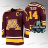 2023 24 Minnesota Golden Gophers Hóquei Jersey Jackson LaCombe Brock Faber Jaxon Nelson Snuggerud Matthew Knies Luke Mittelstadt Matthew Knies Personalização