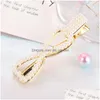 Haarclips Barrettes Nieuwe trendy hartklem Ponytail Fashion ABS Plastic Iron Gold Sier Barrett Accessoires JWERLY GI DH7CJ