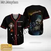 Casual shirts voor heren Halloween Horror Charaters Custom Name Baseball Jersey Shirt 3D Gedrukte heren Hip Hop Tops-66