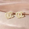 merk hoge kwaliteit vrouw mode gouden oorbellen des boucles voor vrouwen party huwelijkscadeau engagement Sieraden oorbel mode