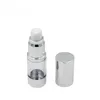 All-match Silver Empty Cosmetic Airless Bottle 15ml 30ml 50ml Portable Refillable Plastic Pump Bottles for Liquid Lotion Essence