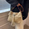 Axelväskor halm socker crossbody väska för kvinnor stjärnväska märke enkel sommar och vävd och bags soulder bagscatlin_fashion_bags