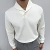 Men's Hoodies Solid Color Green Fruit Collar Sweatshirt Men Hip Hop Long Sleeve Polo Shirt Streetwear Fashion Outwear Tops