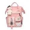 Sacs d'école Sac à dos de dessin animé 2023 Nylon étudiants sacs à dos et transporteurs pour enfants Kawaii femmes correspondant quotidiennement cartable mignon Bolsas