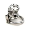 Stainless Steel Male Chastity Devices Short Metal Cage Men Small Locking Belt Restraint Sex Toys