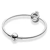 NEW Authentic 925 Sterling Silver Charms BraceletS Fit European Beads Jewelry Bangle Real silver Bracelet for Women2424