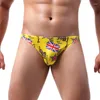 Caleçons hommes slips Sexy sous-vêtements taille basse imprimé Gay pénis poche hommes Bikini slip homme vêtements de nuit