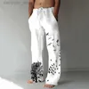 Men's Pants 2022 Men's Stand Pocket Casual Linen Pants Drawstring Loose Trouser Plus Size 3xl Mens Fashion Hip Hop Sweatpants Men Streetwear M230408