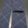 Papillon da uomo Cravatta scozzese jacquard Imitazione lana Abiti a righe strette Cravatta per riunioni di lavoro Abbigliamento quotidiano Accessori per feste di nozze