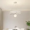 Kroonluchters Modern Led kroonluchter licht luxe woonkamer koplamp Noordse creatieve ring slaapkamer studie huis indoor verlichtingslamp