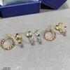 Boucles d'oreilles créoles en strass pour femmes, marque dupe de qualité supérieure