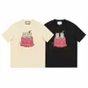 Designer Men Dames T-shirt Heren Nieuwe Cat Printing T-stukken Paren Summer Tops Grootte XS-L