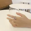 Echt 925 Sterling Silber Offene Ringe für Frauen Vintage Hohlen Geflochtenen Seil Einstellbare Finger Bague Edlen Schmuck YMR081