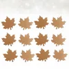 Party Decoration 200 PCS Hanging Tag Fall Leaves Kraft Taggar Bakning Kläder Present Etikett