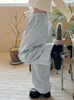 Calças femininas Houzhou Y2k perna larga listrada mulheres oversized pára-quedas corredores casuais baggy sweatpants calças esportivas coreano streetwear