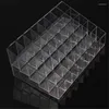 Smyckespåsar 24/40 Trapezoid Clear Makeup Display Lipstick Stand Case Cosmetic Organizer Holder Box 670148 Lagring 1 st