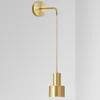 Wall Lamps Nordic Modern Simple Lamp Wrought Iron Gold Lampshade Creative Indoor Sconce Lights For Restaurant Aisle Stair Hallway