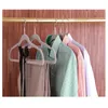 Hangers rekken 5-delige kledingjack fluweel hanger anti-skid luxe kussen broek ski hanger huishouden multifunctionele garderobe opslaghaak 230408