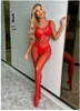 Women Socks 1909 Fashionable One-piece Fishnet Stockings Sexy Display Good Figure Charming Temptation Design Style Fashion P