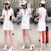 Kadın Günlük Elbiseler Yaz Bahar Bayanlar Elbise Moda Polo Bluz Giyim A-line etek Taze Tatlı Çoklu Renk Bodycon Blouses Asya Boyut M-4XL