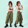 Kleidungssets Mädchen Teen Street Outfits Hip Hop Sweatshirt Crop Tops Fracht Jogger Hosen für Kinder Jazz Dance Wear Kostüm Kleidung