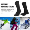 Sports Socks Electric uppvärmda strumpor Batterisdrivna kallt vädervärmestrumpor för män och kvinnor utomhus ridning camping vandring varma vinterstrumpor 231107