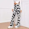 Kvinnor Pants Cow Print Borsted Blad Stretch Fashion Micro Zebra Animal Printed