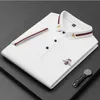 ssMen's POLO tricoté automne revers pull à manches courtes rayure contraste couleur marée marque grande taille pull demi manches beau