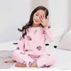 Pajamas Children's Flannel Pajamas Sets Homewear Suit for Boys Girls 2022 Autumn Winter Warm Plus Velvet Sleepwear Pijama Night Clothes R231108