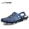 Sandalen LINGGE Zomer Jelly Schoenen Mannen Strand Sandalen Holle Slippers Mannen Slippers Lichte Sandalias Outdoor Zomer Chanclas 230408