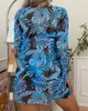 Dames Zwemkleding Bloemenprint Bikiniset Dames Lage taille Twist-badpak Lange mouwen Cover-up Drie stukken Zomerstrandbadpak Badmode 230408