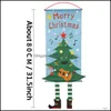 Banner Bandiere 6 Stili Bandiera di Natale Cartone animato Cervo Pupazzo di neve Babbo Natale Stampa Finestra Appeso a parete Decorazione per feste di Natale Giardino di casa Db Dhudq