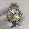 7 estilo mulheres 904l Aço relógios 31mm femininos 278274 Diamante prateado Dial Dial