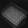 Torebki biżuterii 24/40 Trapezoid clear Makeup Wyświetlacz szminki stojak na obudowę Organizator kosmetyczny pudełko 670148 Storage 1PC