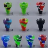 Honeybee silicone 14mm male bowl with multi-holes glass bowls for bong water pipe dab rig Tdchs