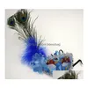 Party Masks Halloween Mask Upcale Italian Lace Venetian Peacock Feather Masquerade Jia348 Drop Delivery Home Garden Festive Supplies DH0KW