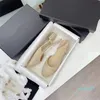 Sandálias grossas de alta qualidade Slingback sola de couro bloco robusto saltos planos dedo circular feminino designer de luxo vestido de casamento sapatos de escritório