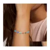 Charm armband kvinnor lyckliga turkiska onda blå ögonarmband älskare par smyckekedja armband för gåva droppe leverans juvelr dhgarden dht5n