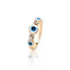 Banda anéis banda anéis na moda azul turco mal olho cobre ouro cor dedo ajustável para mulheres banhado moda jóias gota dhgarden dhf45