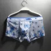 Underbyxor 3st/Lot Mäns underkläder Boxer Summer Ultratunn Mesh Transparent Printing Emotional Appeal Personlighet Tide Sexig låg midja