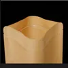 Kraft Paper Bag Stand Up Gift Dried Food Fruit Tea Packaging Pouches Window Retail Zipper Self Sealing Bags 14 sizes Cnnqn