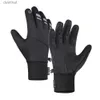 5本の指の手袋冬の暖かい屋外サイクリンググローブメン黒いタッチスクリーン風力防止自転車手袋スキーキャンプハイキングオートバイグローブRuninl231108