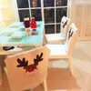 Decorações de Natal 4 PCs/ Lot Deer Capa de Cadeira Bordado Elk Xmas de Jantar Decoração Partem